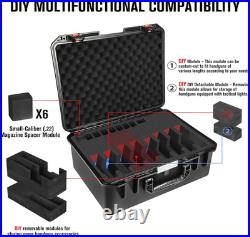 TSA Approved Pistol Case for Multiple Handguns Waterproof Hard Gun Case with P