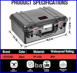 TSA Approved Pistol Case for Multiple Handguns Waterproof Hard Gun Case with P