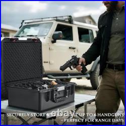 TSA Approved Pistol Case for Multiple Handguns Waterproof Hard Gun Case with P