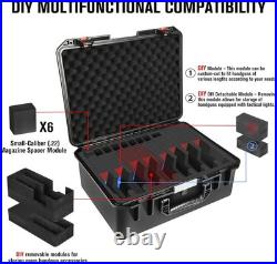 TSA Approved Pistol Case for Multiple Handguns Waterproof Hard Gun Case with P
