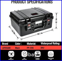 TSA Approved Pistol Case for Multiple Handguns Waterproof Hard Gun Case with P