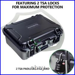 TSA Approved Pistol Gun Case for Multiple Handguns Hard Shell Waterproof &