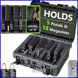 TSA Approved Pistol Gun Case for Multiple Handguns Hard Shell Waterproof & Dus