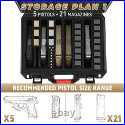 TSA Approved Pistol Gun Case for Multiple Handguns Hard Shell Waterproof & Dus