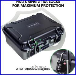 TSA Approved Pistol Gun Case for Multiple Handguns Hard Shell Waterproof & Dus