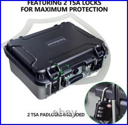 TSA Approved Pistol Gun Case for Multiple Handguns Hard Shell Waterproof & Dus