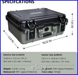 TSA Approved Pistol Gun Case for Multiple Handguns Hard Shell Waterproof & Dus