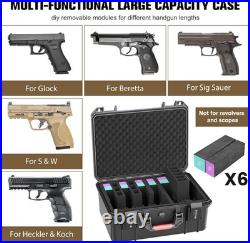 TSA Approved Pistol Hard Shell Case, Tsa Pistol Case Holds 6 Pistols & 11 Magazin TSA Approved Pistol Hard Shell Case, Tsa Pistol Case Holds 6 Pistols & 11 Magazin