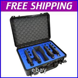 TSA Compliant & Waterproof Gun Case with Foam for 4 Pistols Travel Friendly