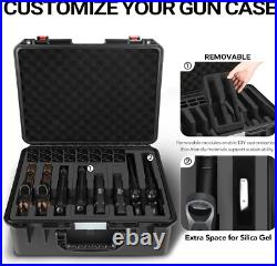 TSA Gun Pistol Case for 8 Handguns Holds 8 Pistol Case & 27 Magazines, Pre-cut TSA Gun Pistol Case for 8 Handguns Holds 8 Pistol Case & 27 Magazines, Pre-cut