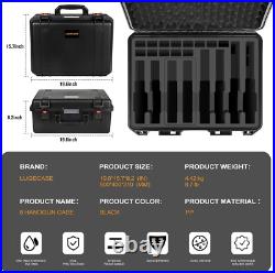 TSA Pistols Gun Case for 8 Handguns Holds 8 Pistols & 13 Magazines, Pre-cut Wa TSA Pistols Gun Case for 8 Handguns Holds 8 Pistols & 13 Magazines, Pre-cut Wa