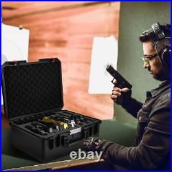 TSA Pistols Gun Case for 8 Handguns Holds 8 Pistols & 13 Magazines, Pre-cut Wa TSA Pistols Gun Case for 8 Handguns Holds 8 Pistols & 13 Magazines, Pre-cut Wa