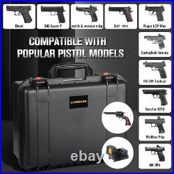 TSA Pistols Gun Case for 8 Handguns Holds 8 Pistols & 13 Magazines, Pre-cut Wa TSA Pistols Gun Case for 8 Handguns Holds 8 Pistols & 13 Magazines, Pre-cut Wa