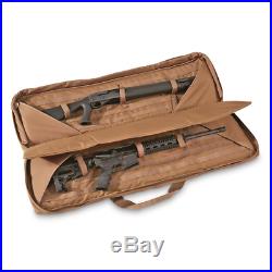 Tactical Double Gun Case Brown Range Rifle Gear Pack 42 Hand Pistol Revolver