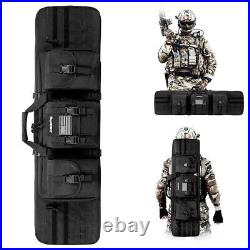 Tactical Double Long Gun Bag Case Backpack withPistol Handgun Case, Lockable Zipper Tactical Double Long Gun Bag Case Backpack withPistol Handgun Case, Lockable Zipper