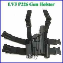Tactical Drop Leg Gun Holster Military Right Hand Pistol Case With Flashlight