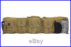 Tactical Dual Rifle case Range Bag, Shooting Hunting Range, 48-36 Black
