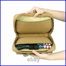 Tactical Gun Bag Case Padded Soft Backpack Handgun Hunting Pistol Magazine Pouch