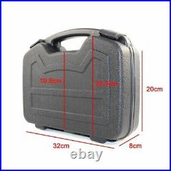 Tactical Gun Hard Case Double Pistol Storage Box Padded Carry Hunting Military
