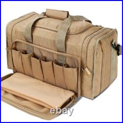 Tactical Gun RangeBag Shooting with Lockable Zipper and Heavy Duty Antiskid Feet
