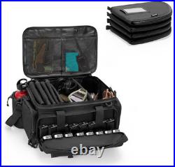 Tactical Pistol Range Bag with 4 Padded Cases for Secure Transport