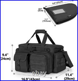 Tactical Pistol Range Bag with 4 Padded Cases for Secure Transport
