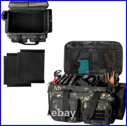Tactical Pistol Range Bag with 4 Pistol Cases Padded Gun Duffle Range Bag Camo