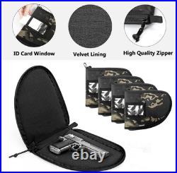 Tactical Pistol Range Bag with 4 Pistol Cases Padded Gun Duffle Range Bag Camo