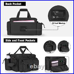 Tactical Pistol Range Bag with 4 Pistol Cases, Padded Gun Duffle Range Bag with