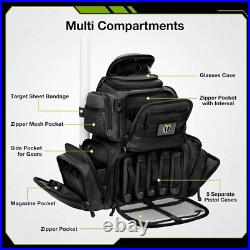 Tactical Range Backpack Bag for Gun and Ammo with Pistol Case