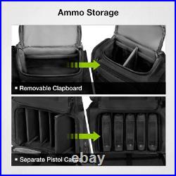 Tactical Range Backpack Bag for Gun and Ammo with Pistol Case