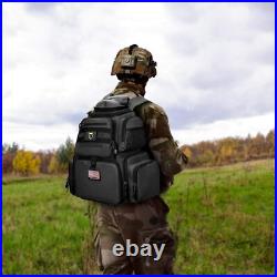 Tactical Range Backpack Bag for Gun and Ammo with Pistol Case
