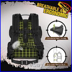 Tactical Range Handgun Backpack 4 Pistol Case Range Bag Hard Glasses Storage