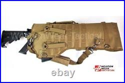 Tactical Rifle Scabbard Sling Gun Case Tan Pistol & Mag Pouch Included Bug Out