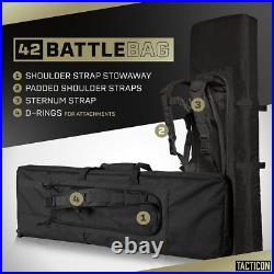 Tacticon Double Rifle Bag 2 Hard Rifles + 2 Pistols Tuckable Backpack Strap Tacticon Double Rifle Bag 2 Hard Rifles + 2 Pistols Tuckable Backpack Strap
