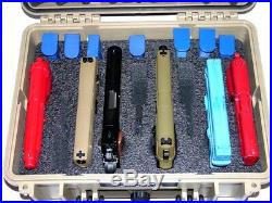 Tan Armourcase Waterproof 1450 case include precut 9 pistol handgun foam case
