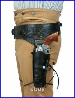 Tooled Holster Gun Case Drop Loop LEATHER RIG SASS COWBOY CHRISTMAS GIFT