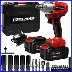 Toolman Impact Wrench kit 21V with Drill Set for Heavy Duty 2 Batteries
