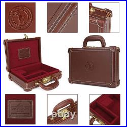 Tourbon Leather Revolver Hard Case Storage Box Handgun Safe Pistol Lock Cabinet