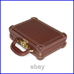 Tourbon Leather Revolver Hard Case Storage Box Handgun Safe Pistol Lock Cabinet