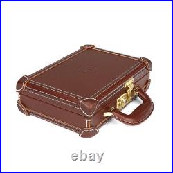 Tourbon Leather Revolver Hard Case Storage Box Handgun Safe Pistol Lock Cabinet