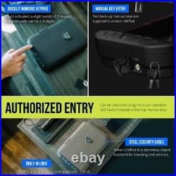 Travel Ready Handgun Case Waterproof, Lightweight with Lock & Security Cable