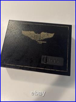 Travelmate Vintage Handgun Safe with Cushioned Interior Lockable Gun Storage