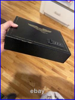 Travelmate Vintage Handgun Safe with Cushioned Interior Lockable Gun Storage