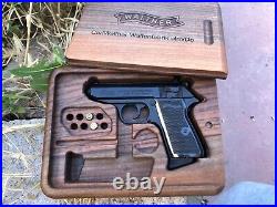 Turkish Walnut Wood Walther PPK Presentation Case. Handmade