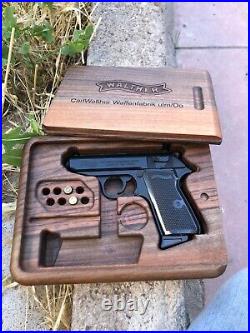 Turkish Walnut Wood Walther PPK Presentation Case. Handmade