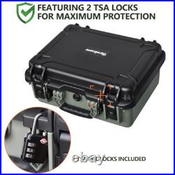 Turokacase TSA Approved Pistol Gun Case for 5 Handguns, Waterproof Hard Shell