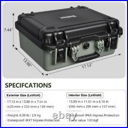 Turokacase TSA Approved Pistol Gun Case for 5 Handguns, Waterproof Hard Shell