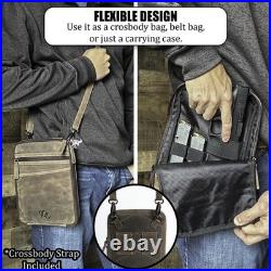 UC Leather Concealed Carry Gun Case, Leather Pistol Case Waist Belt Firearm B