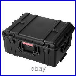 Uimoso 3.5Cu. Ft Weatherproof Hard Case Rolling Wheels & Retractable Handle Black